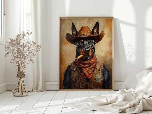 Doberman Marshal with a Steel Gaze