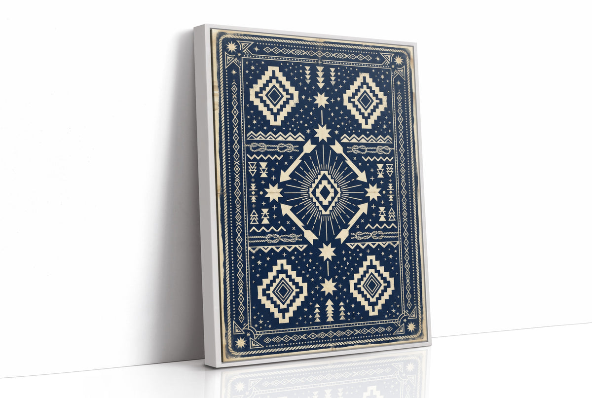 Indigo Southwestern Star Pattern