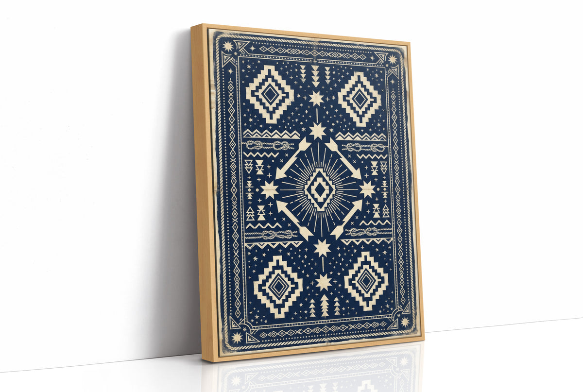 Indigo Southwestern Star Pattern