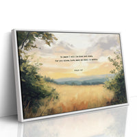 Golden Field of Peace with Psalm 4:8