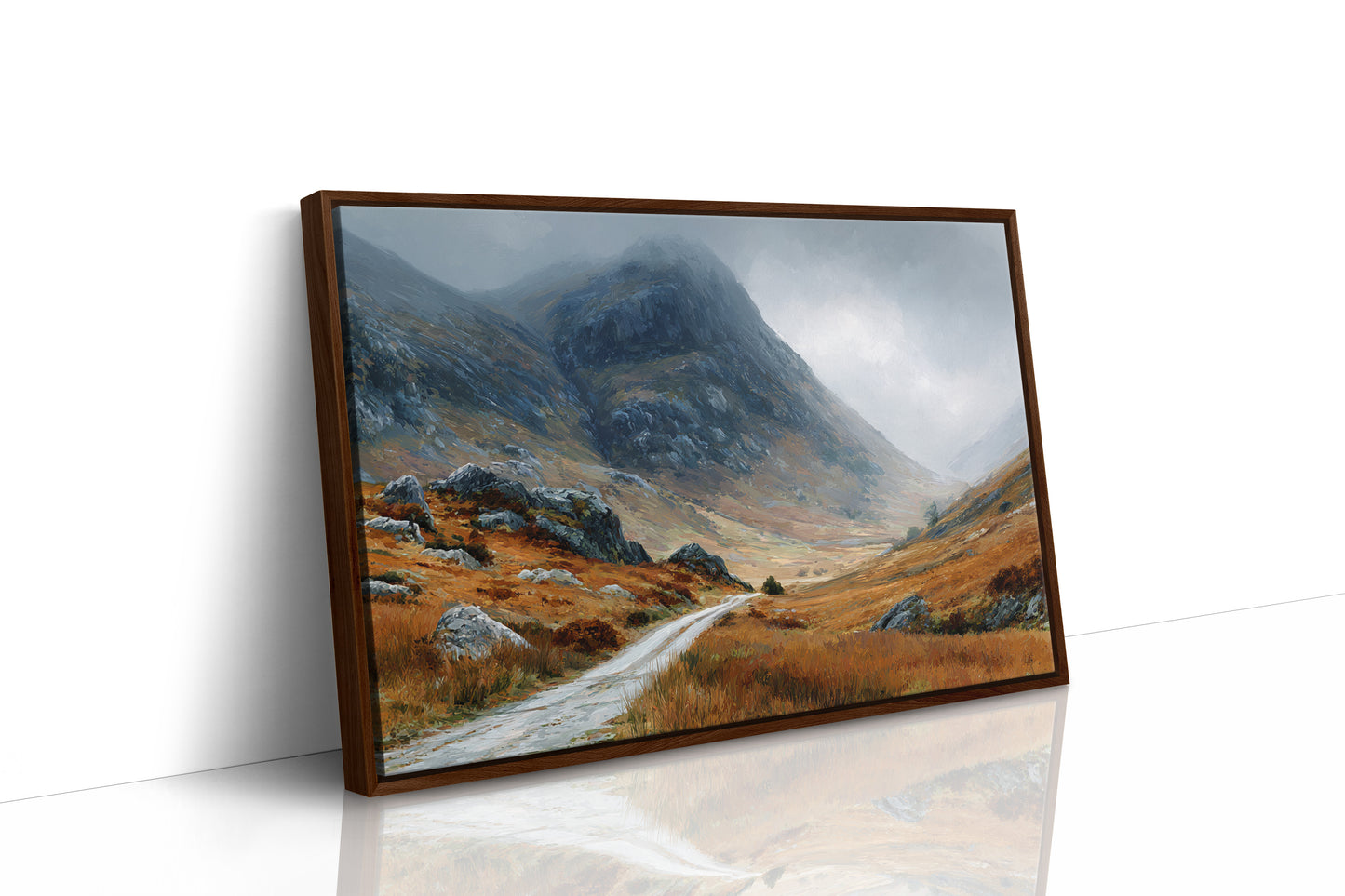 Autumn Path Through Highland Mists