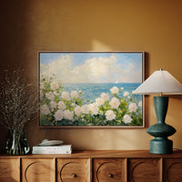 Coastal Roses Watch Distant Sails