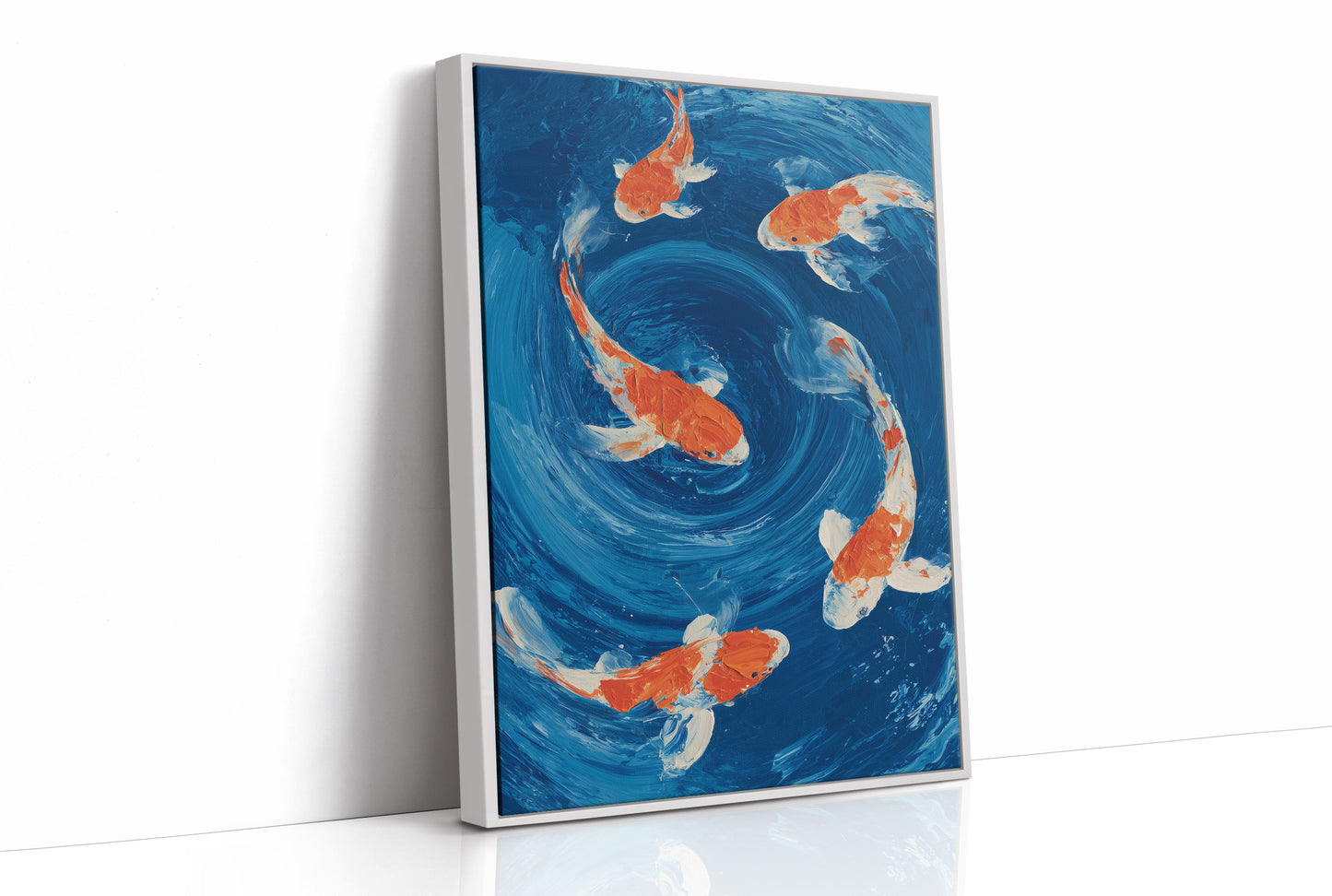 Vermillion Dancers in Azure Whirlpool