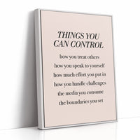 Things You Can Control Typography Print