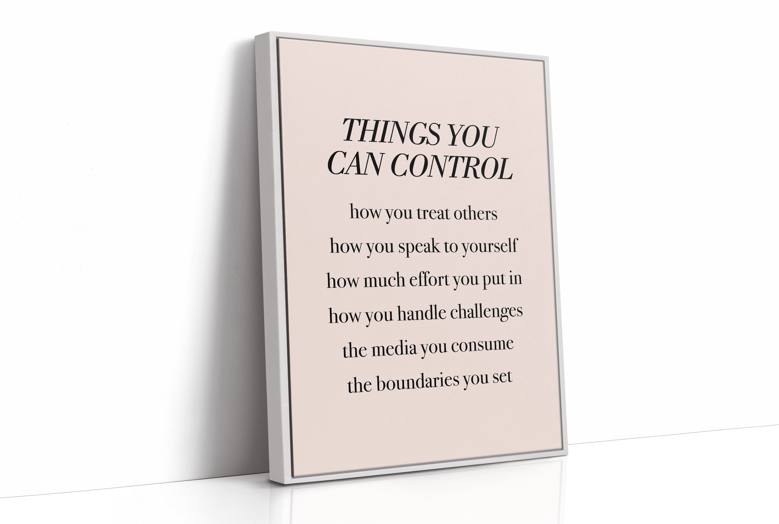 Things You Can Control Typography Print