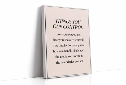 Things You Can Control Typography Print
