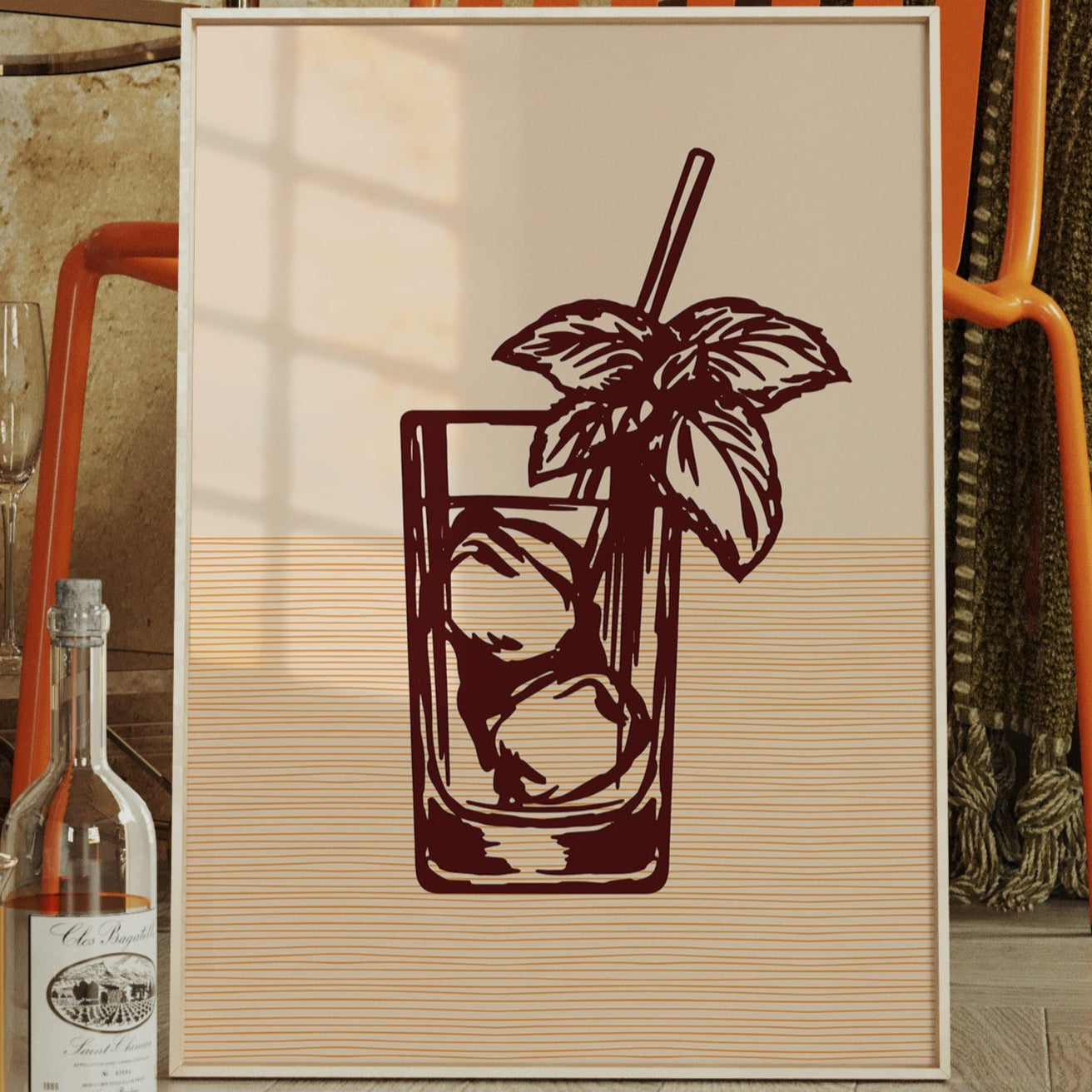 Mint Leaves Sway Above Ice