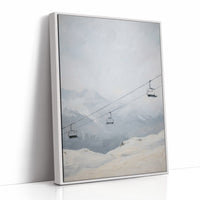 Empty Chairlift in the Fog