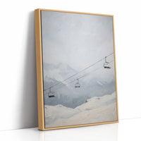 Empty Chairlift in the Fog