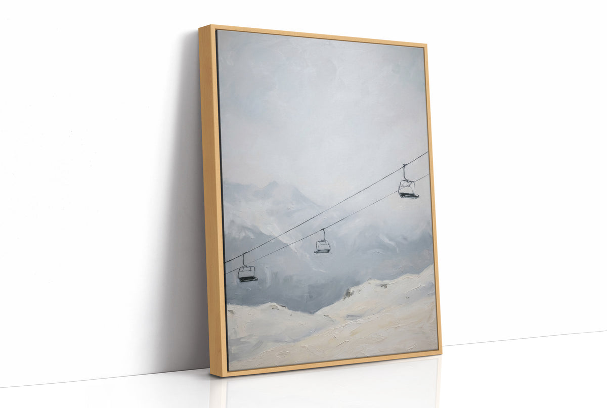 Empty Chairlift in the Fog