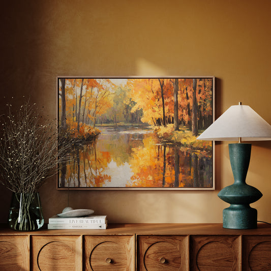 Autumn River Holds Golden Stories