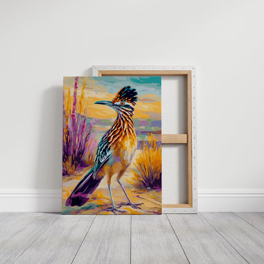 Desert Runner Wears Sunset Feathers