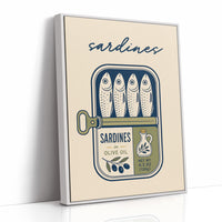 Sardines in Olive Oil — Vintage Tin Label Print