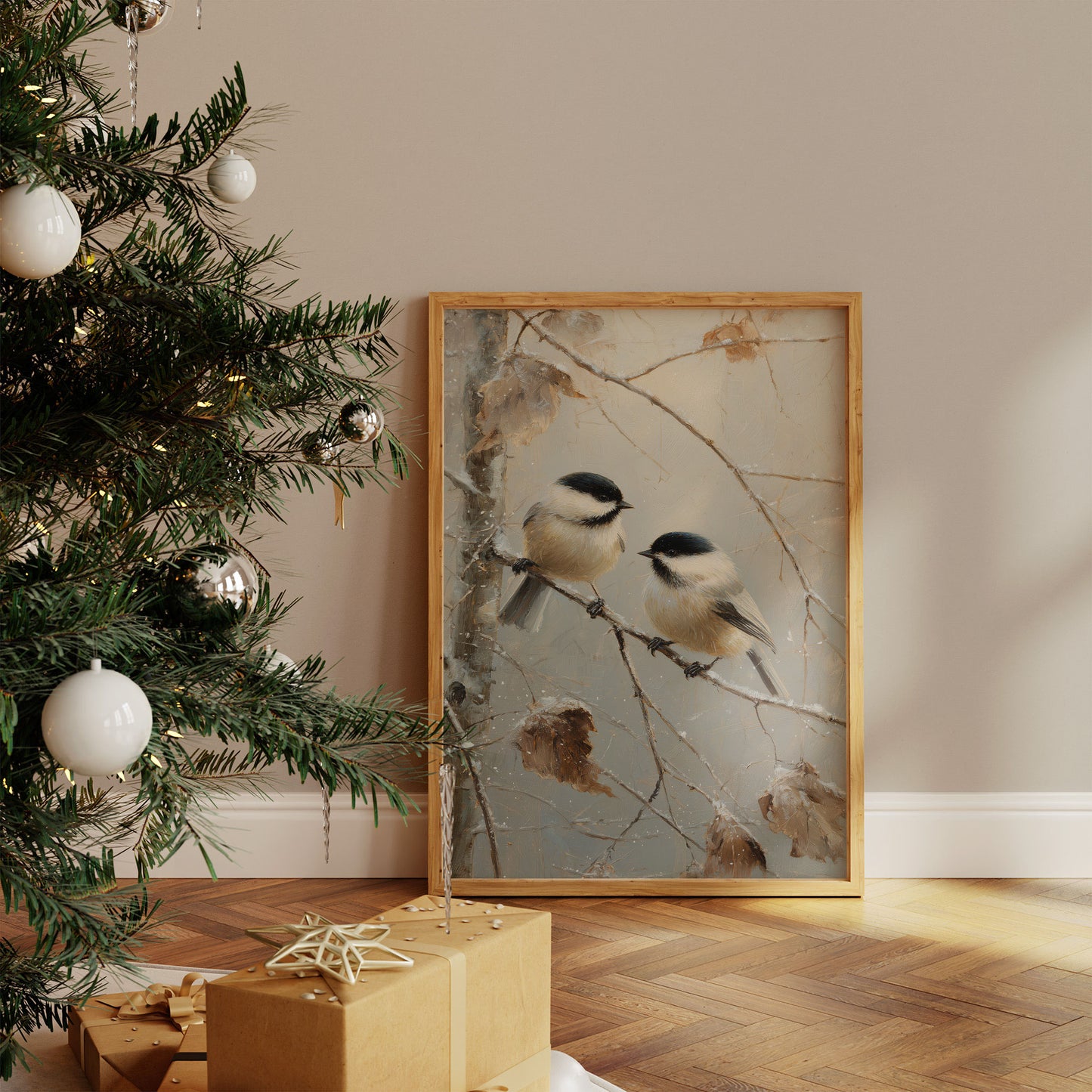 Winter Chickadees Share Morning Secrets