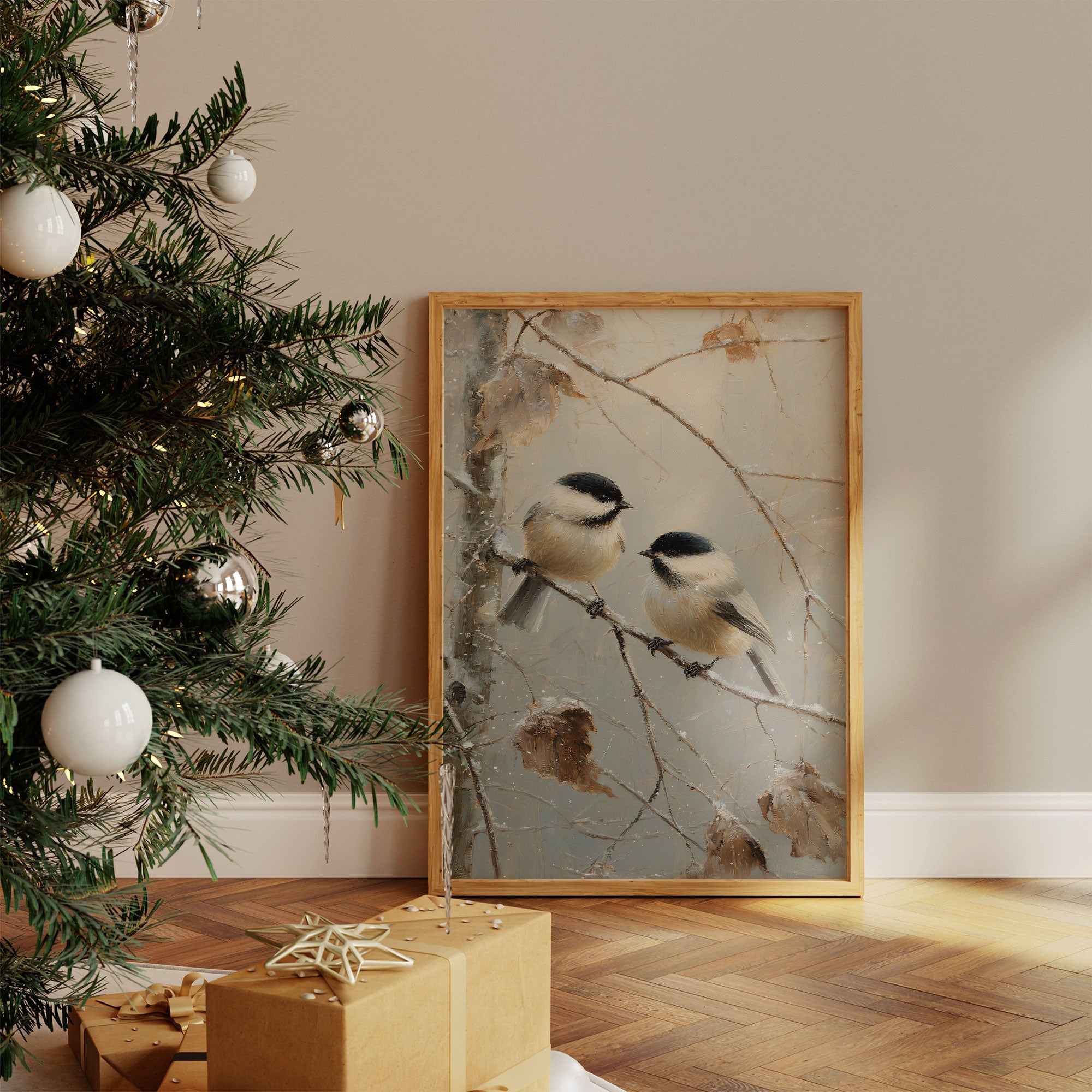 Winter Chickadees Share Morning Secrets