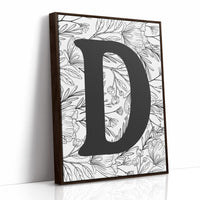 Botanical Letter D Monogram