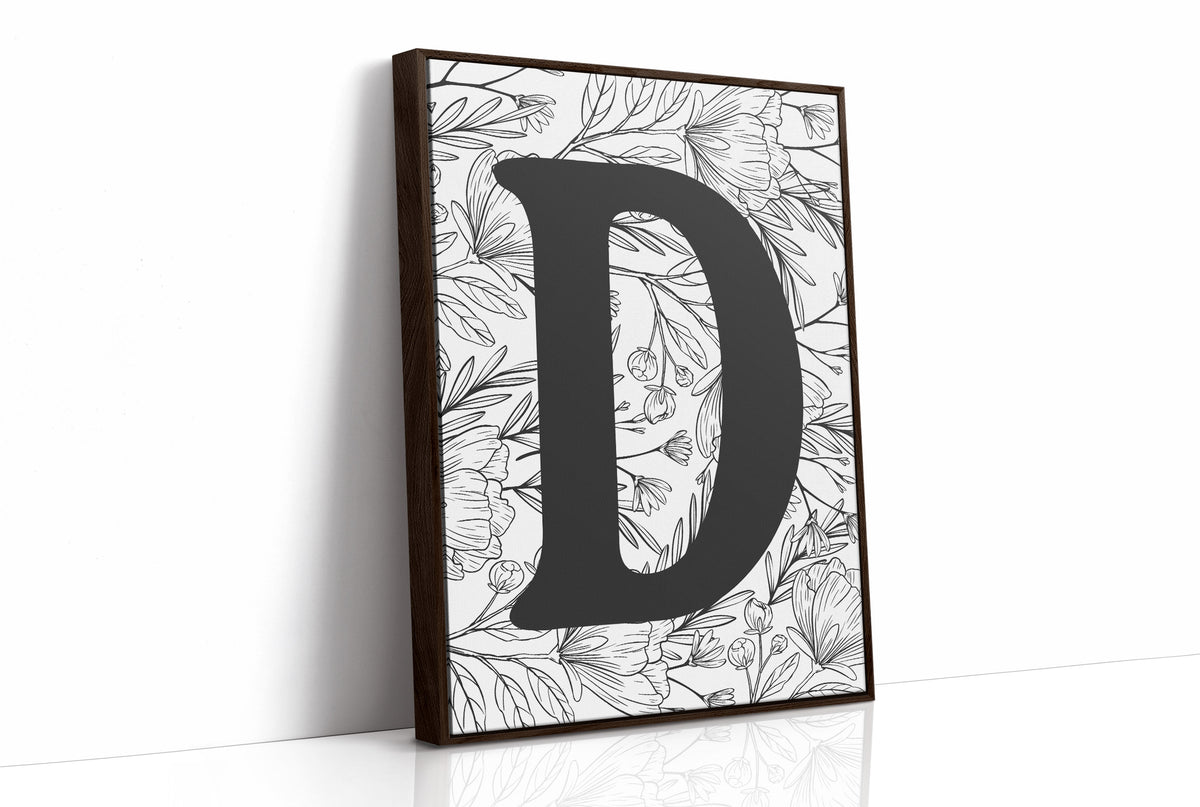 Botanical Letter D Monogram