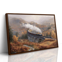Highland Steam Crosses Ancient Stone