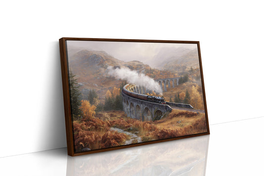 Highland Steam Crosses Ancient Stone