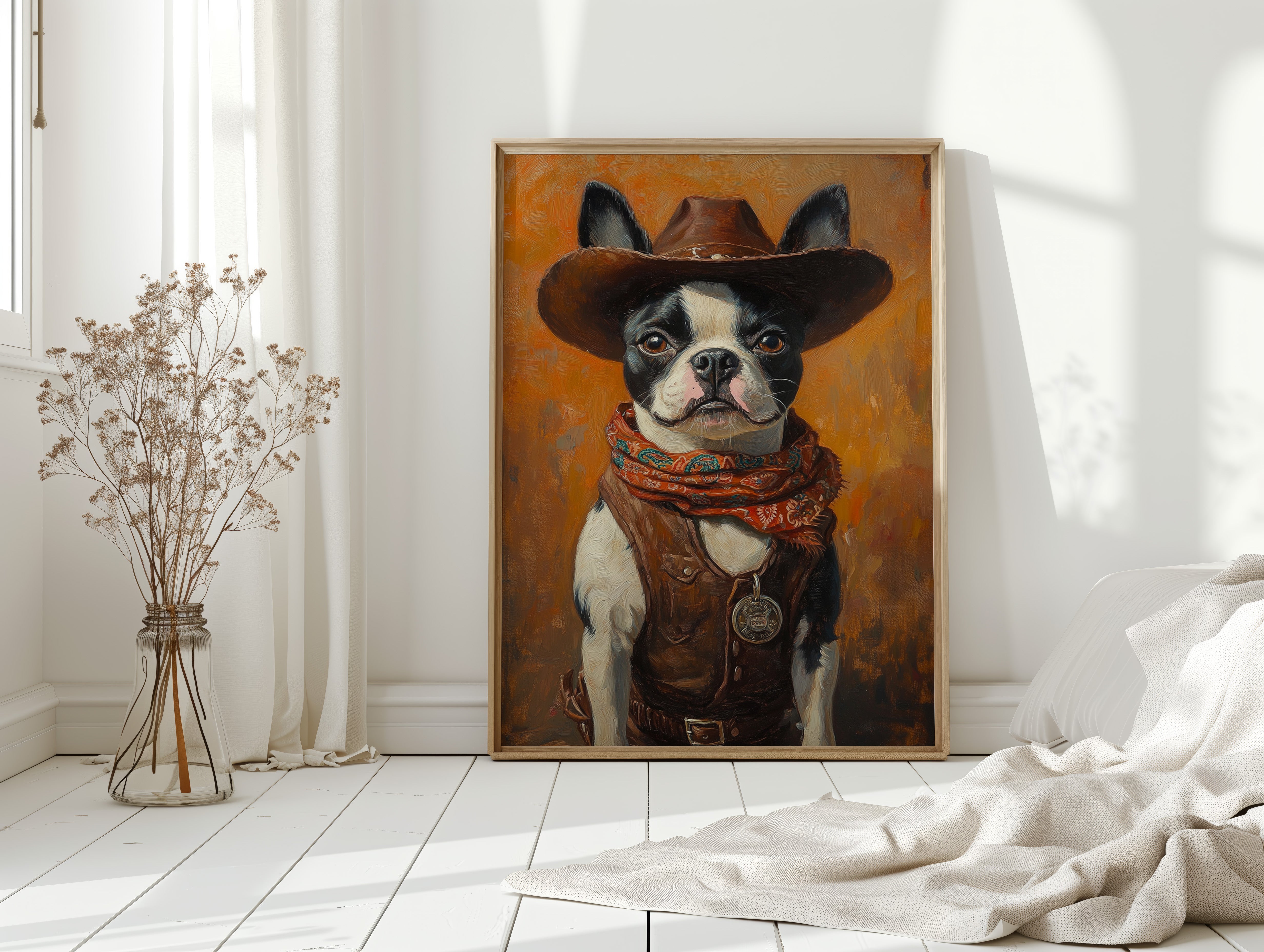 Boston Terrier Cowboy Deputy