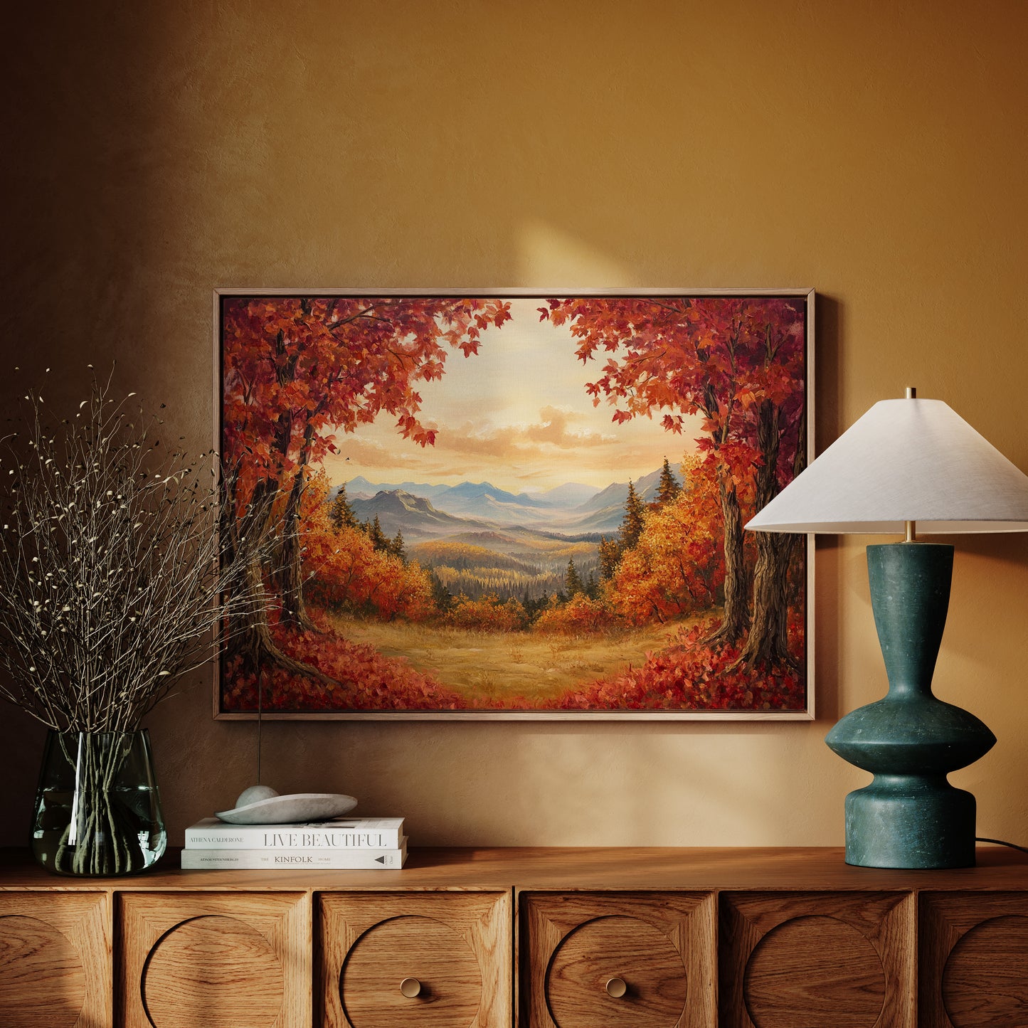 Autumn Maples Frame Mountain Gold