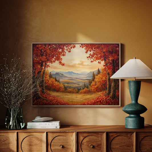 Autumn Maples Frame Mountain Gold