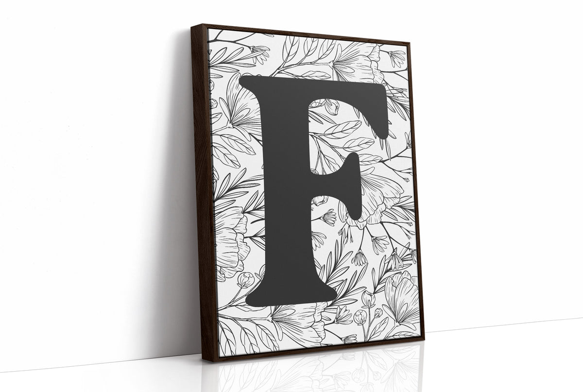 Botanical Letter F Monogram