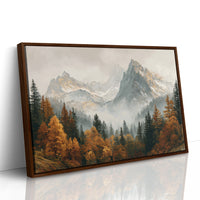 Autumn Gold Meets Mountain Snow