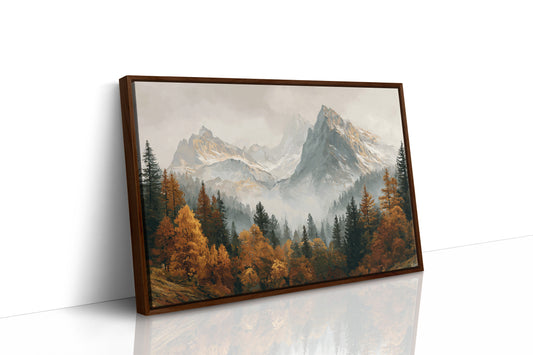 Autumn Gold Meets Mountain Snow