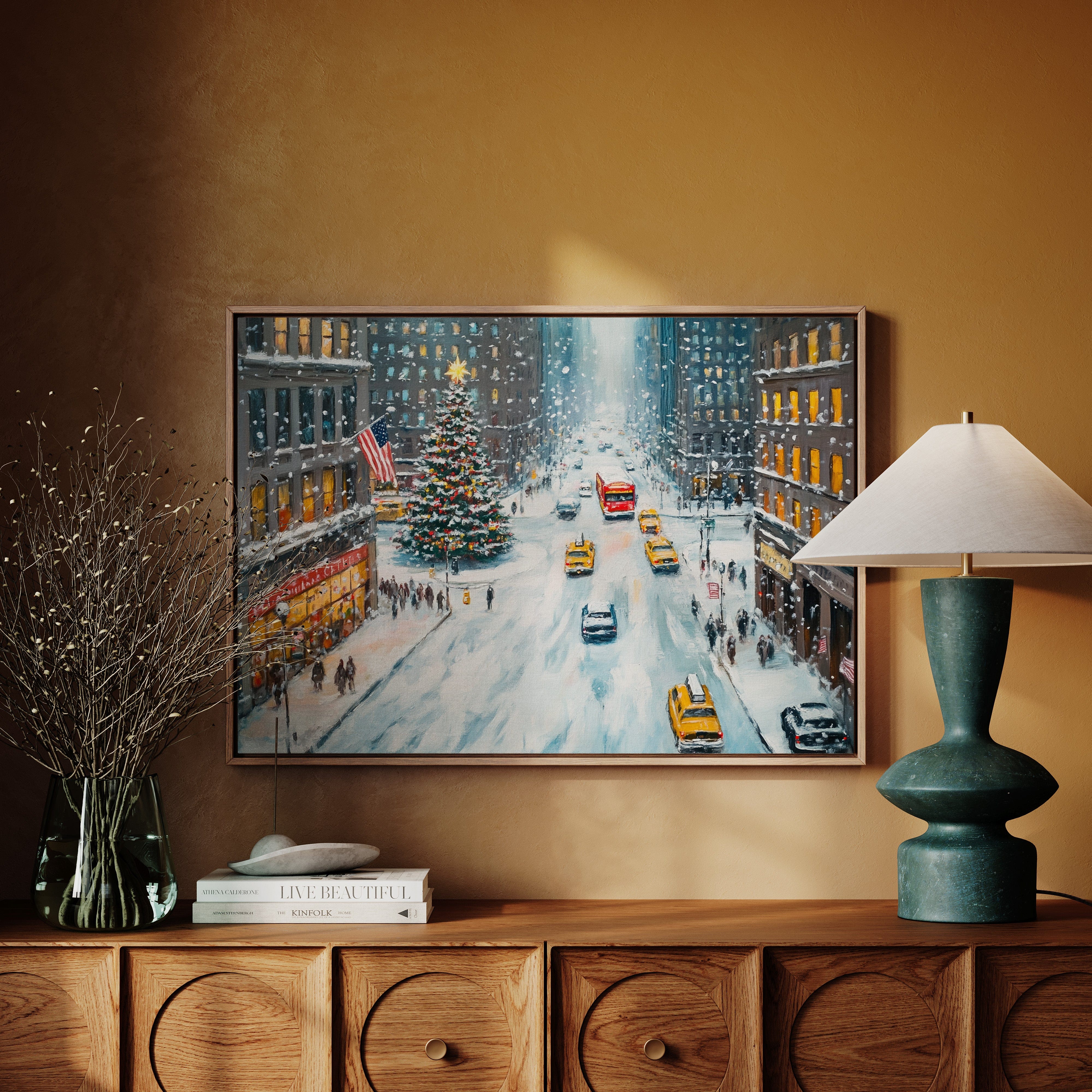 Manhattan's Christmas Ballet In Snow