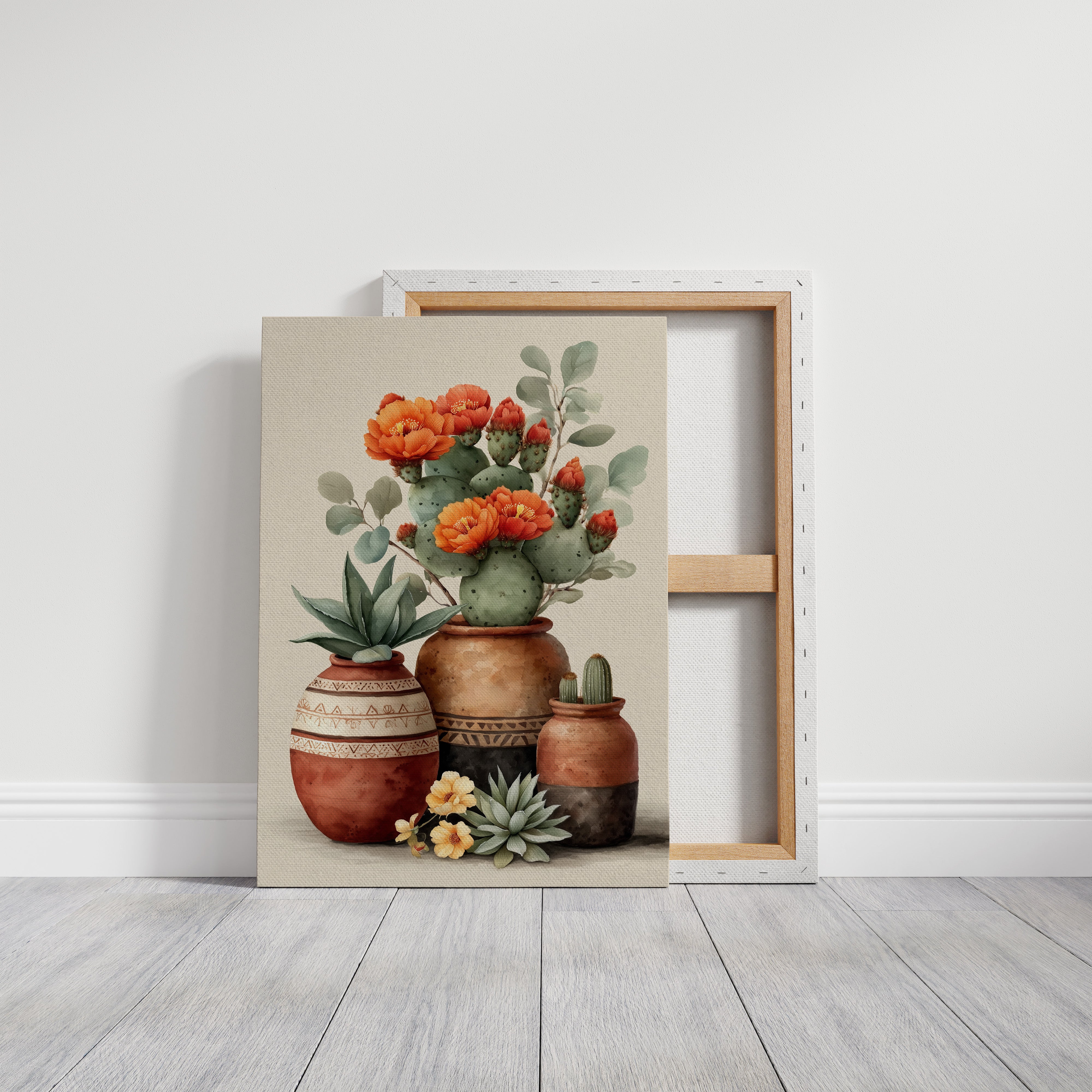Desert Blooms In Painted Clay