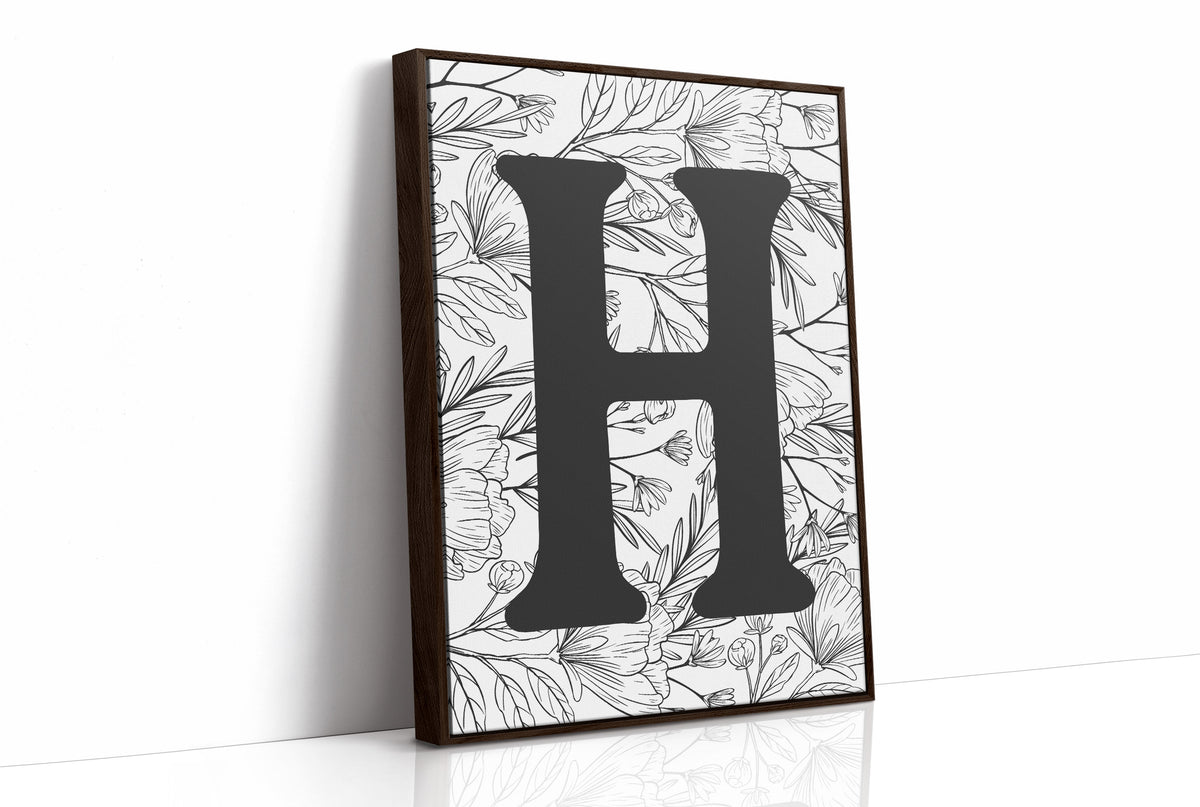 Botanical Letter H Monogram