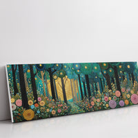 Golden Moon Through Enchanted Forest