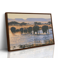 Herd, Crossing at Dusk