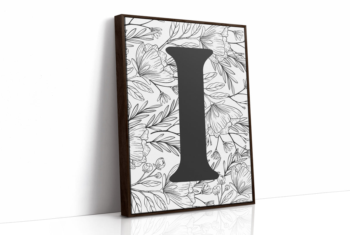 Botanical Letter I Monogram