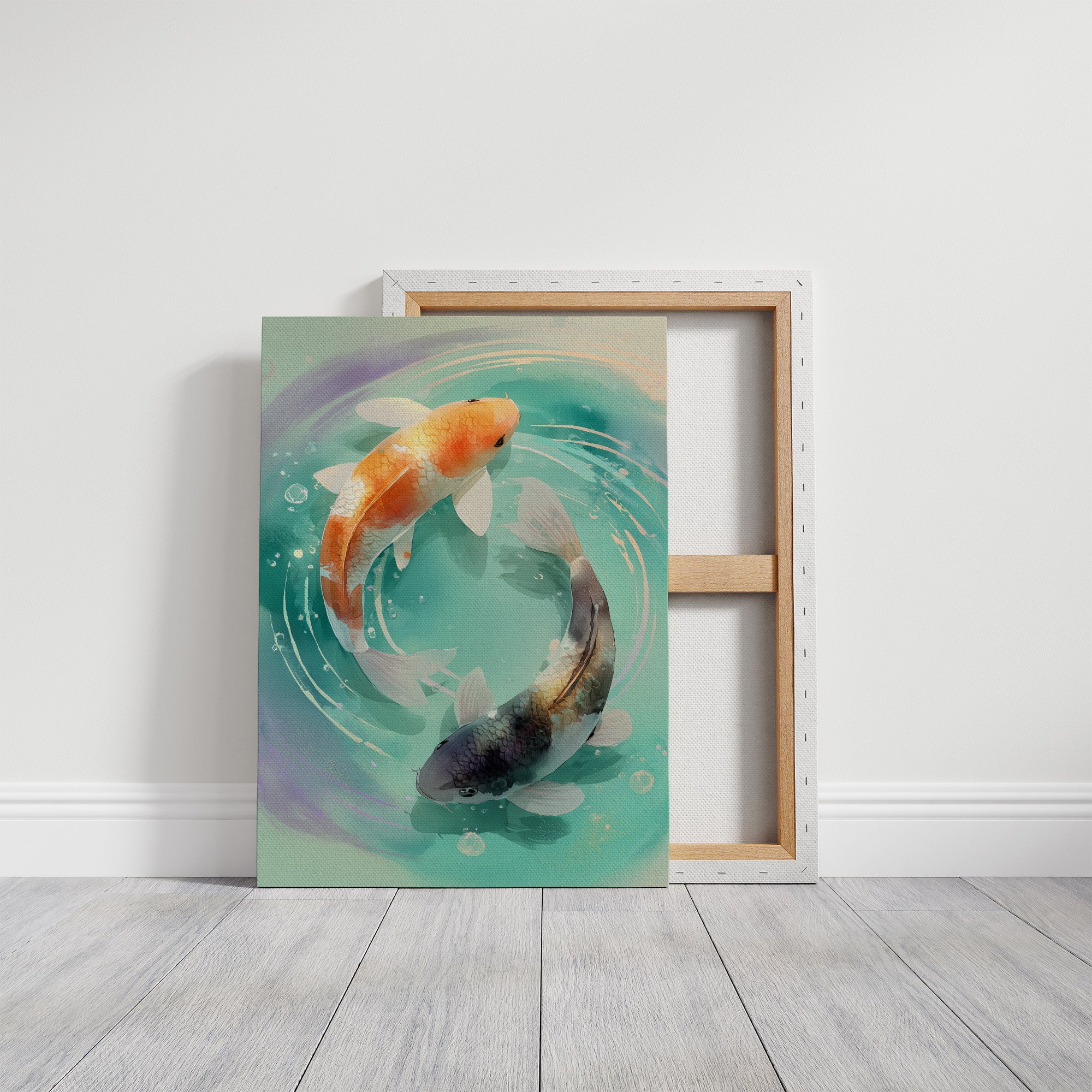 Koi Circle Their Turquoise Dreams