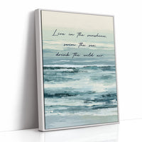 Live in the Sunshine — Seafoam Abstract Quote Print