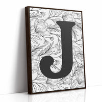 Botanical Letter J Monogram