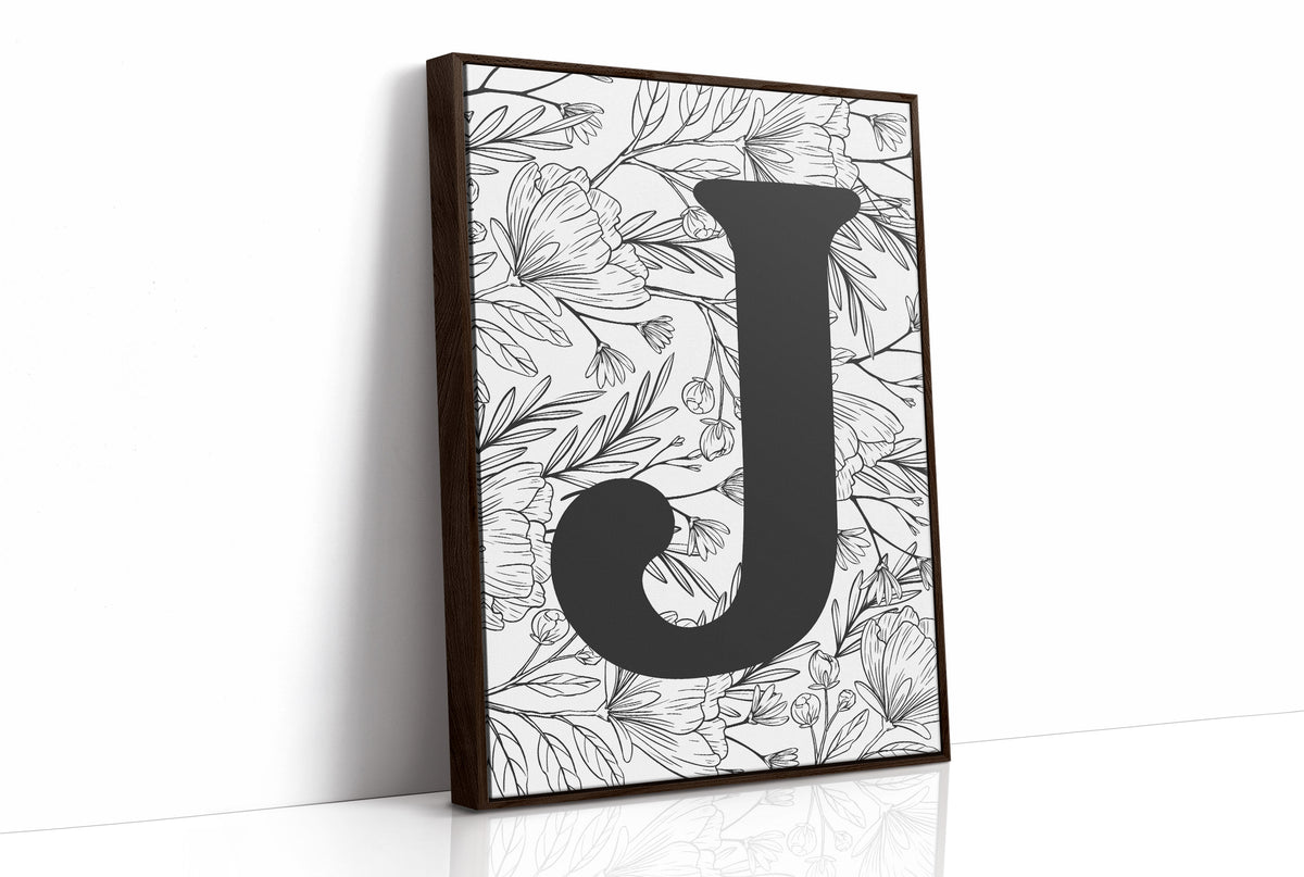 Botanical Letter J Monogram