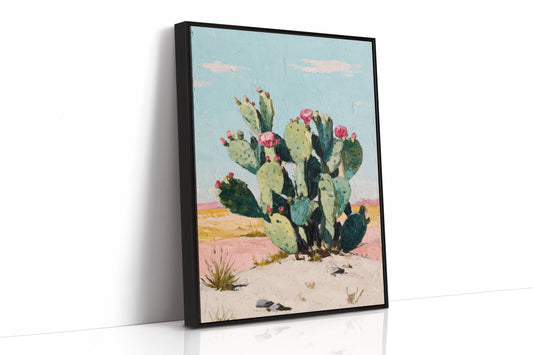 Cacti Bloom in Desert Light