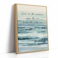 Live in the Sunshine — Seafoam Abstract Quote Print