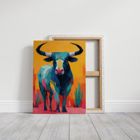 Turquoise Bull Meets Desert Dawn