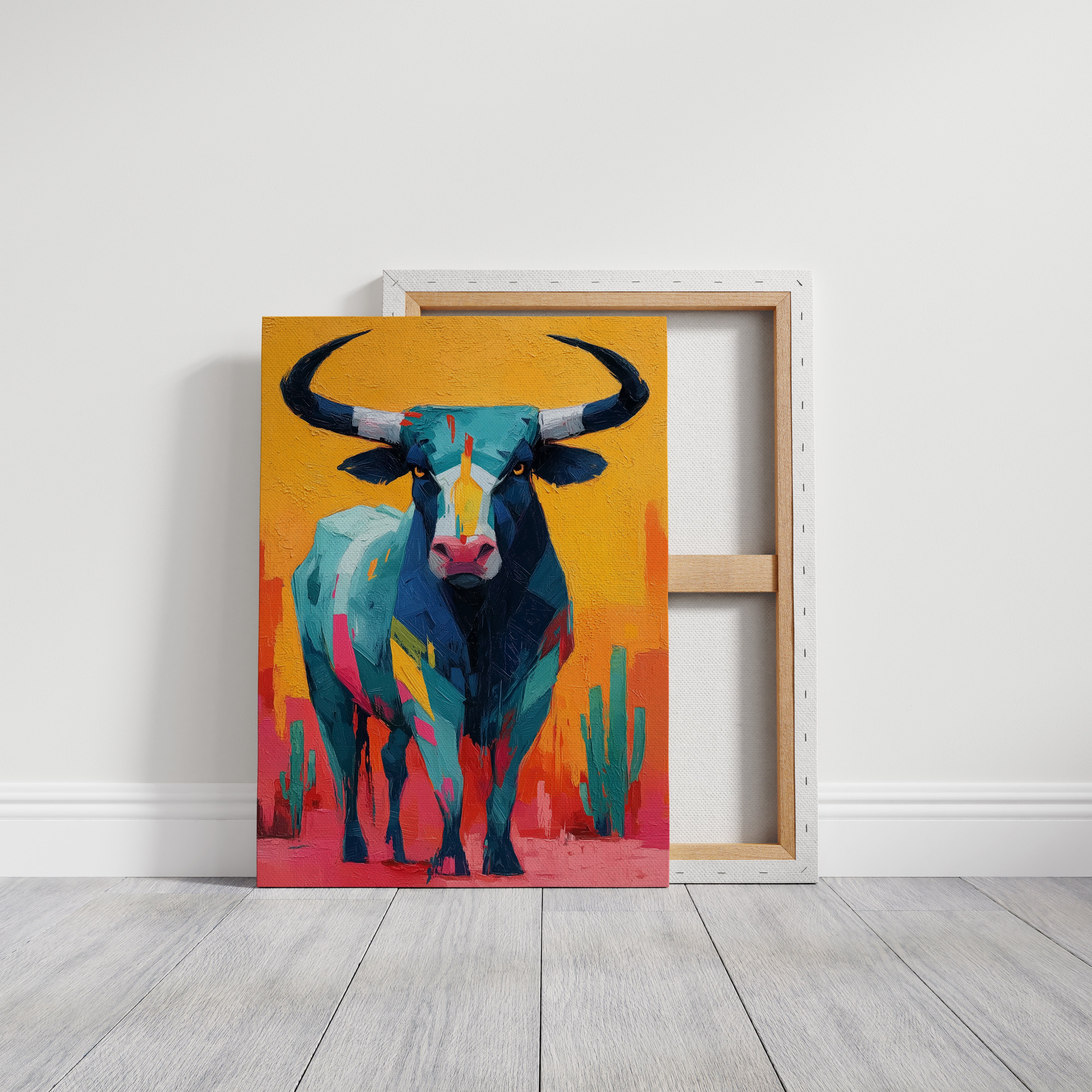 Turquoise Bull Meets Desert Dawn