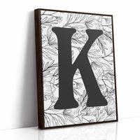 Botanical Letter K Monogram