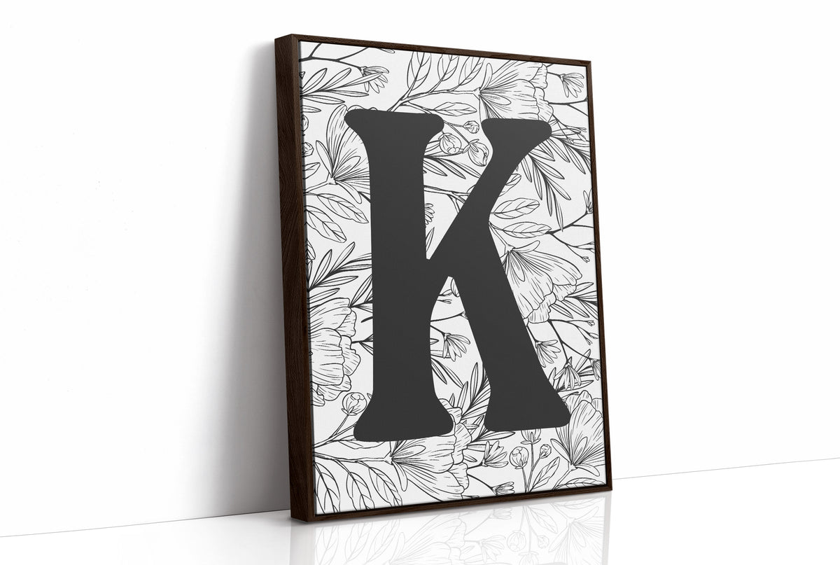 Botanical Letter K Monogram
