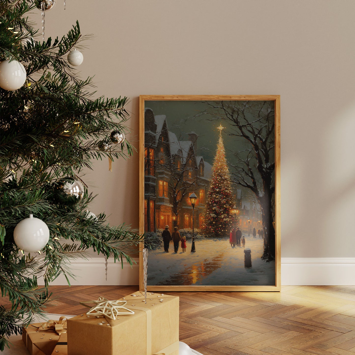 Winter Evening Glows Through Victorian Streets