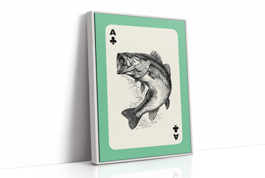 Ace of Bass — Clubs Playing Card Wildlife Print