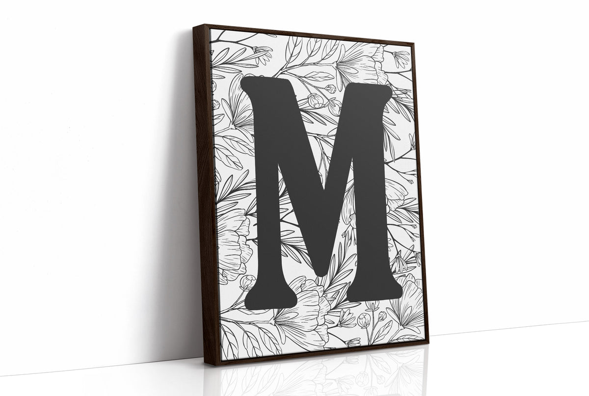 Botanical Letter M Monogram
