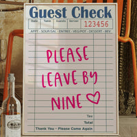 Message From The Kitchen Staff
