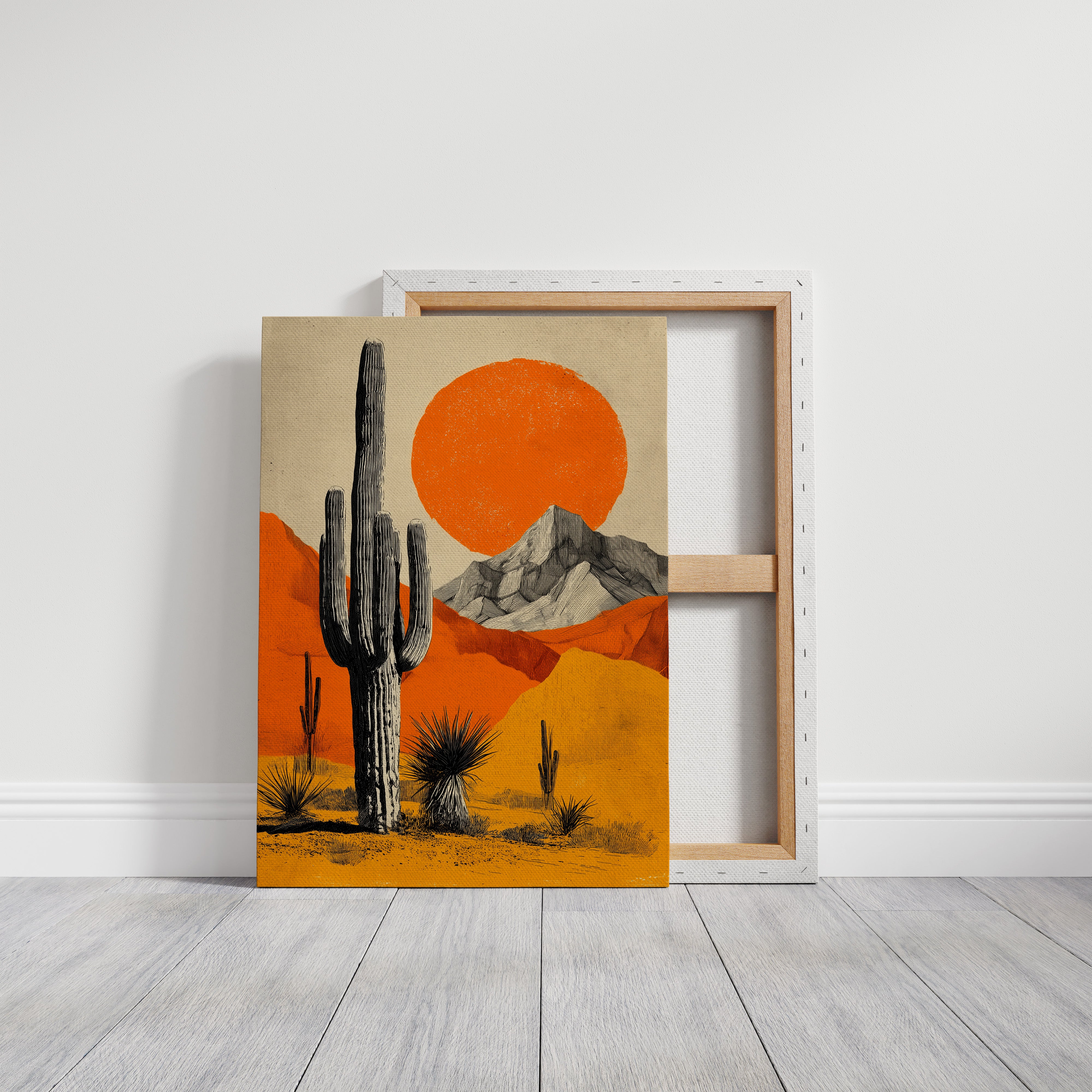 Saguaros Greet The Burning Sky